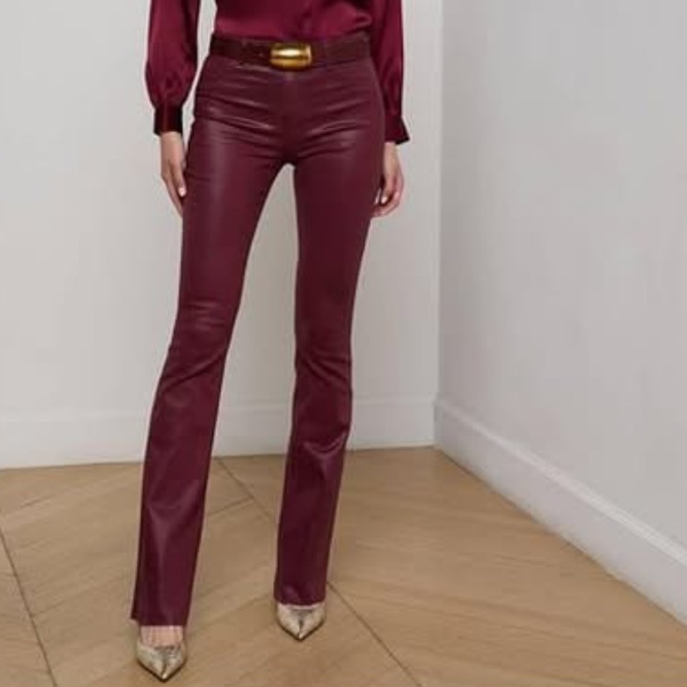 L'AGENCE Marguerite Straight Leg Coated Jean - Picture 2 of 15